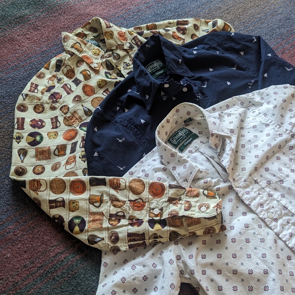 Gitman Bros. Vintage Men's Button Down Print Collection, XS